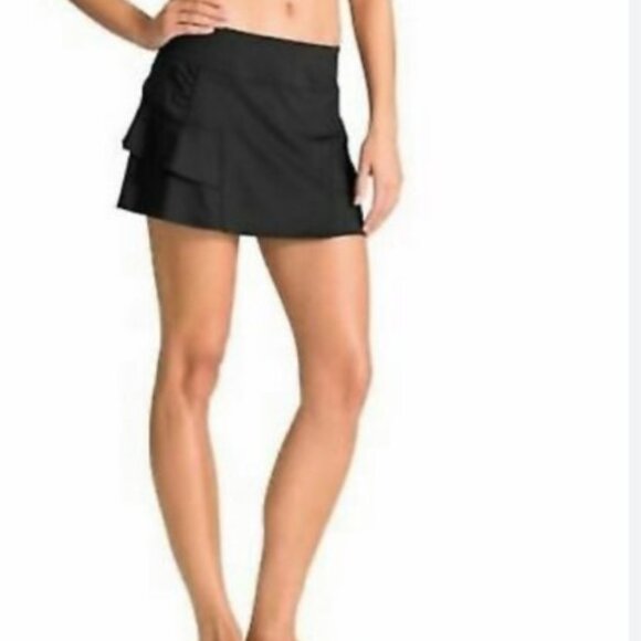 ATHLETA Sweetness Skort Women's Size Medium Navy Blue Ruffle - Picture 12 of 12